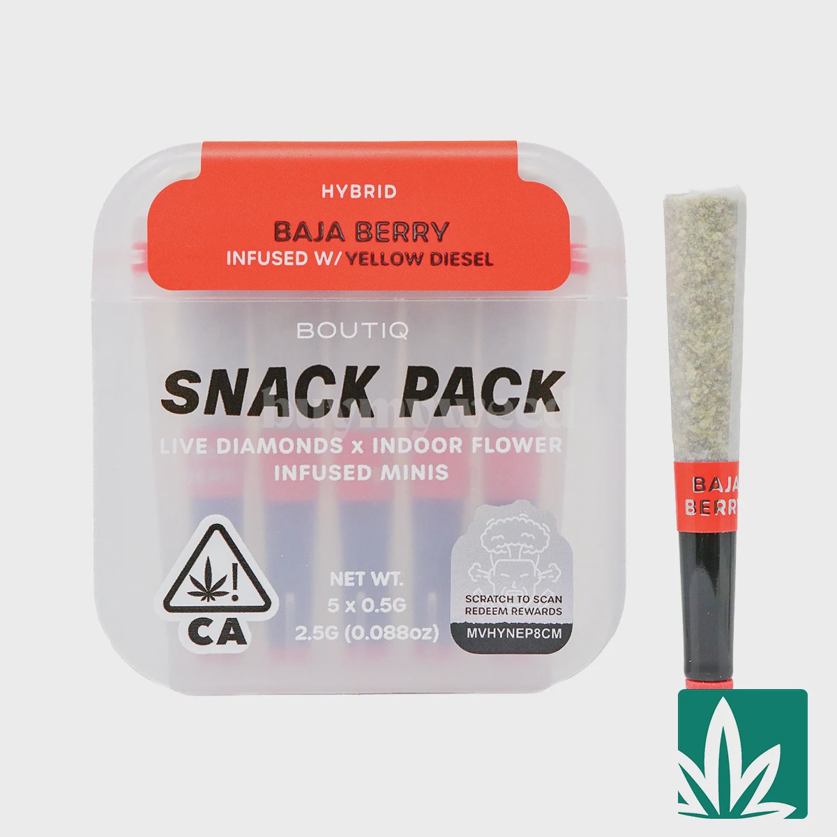 SNACK PACK THCA INFUSED MINIS 5PK JOINTS / BAJA BERRY - HYBRID